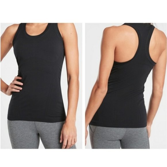 Athleta Black Momentum Racer Back Tank - Size Medium - Picture 1 of 5